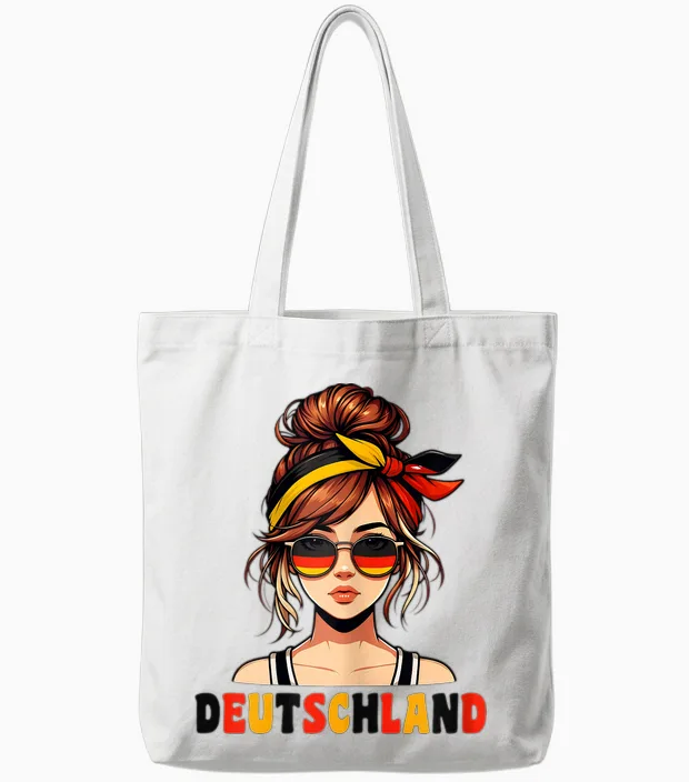 Deutschland Damen Frau Deutsch Deutsches Mädchen Damen Girl Tote Bags in White
