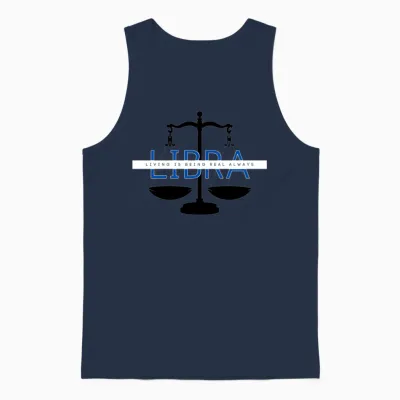 Libra (living Is Being Real Always) Apparel Unisex Tank Top - Navy