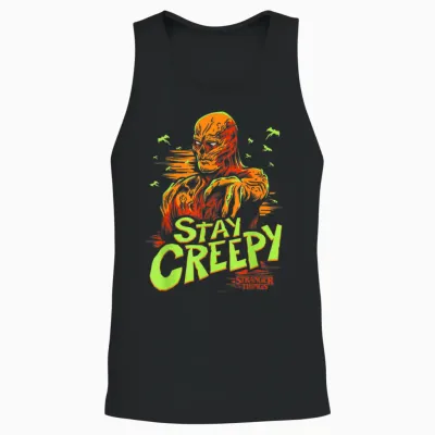 Stranger Things Vecna Stay Creepy Unisex Tank Top - Black