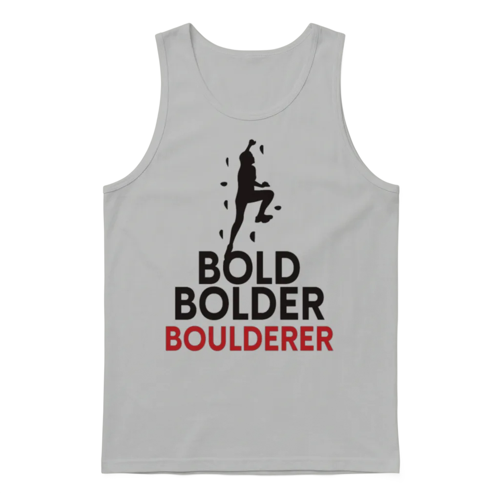 Bold Bolder Boulderer Bouldering Unisex Tank Top - Ash