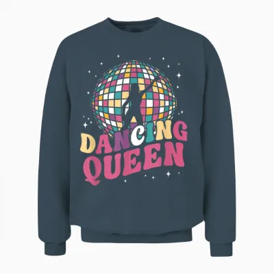 Dancing Queen - Party Girl - 90s 80s Women's T-Shirt, Black Unisex Sweatshirt - Dark Heather