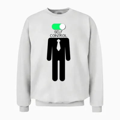 Brain Self Control Turn off Relax Work Mode On Unisex Sweatshirt - White