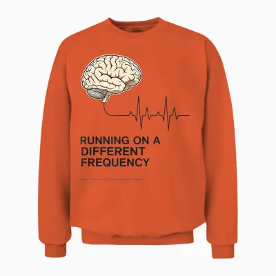 Laufen Auf Einer Anderen Frequenz Adhs Autismus Neurodivergent Unisex Sweatshirt - Orange