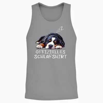 Official Sleep Shirt Bernese Mountain Dog Dog Unisex Tank Top - Sport Grey