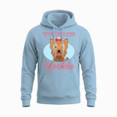 Yorkshire Terrier Dog Mom Yorkie Dogs Unisex Hoodie - Light Blue