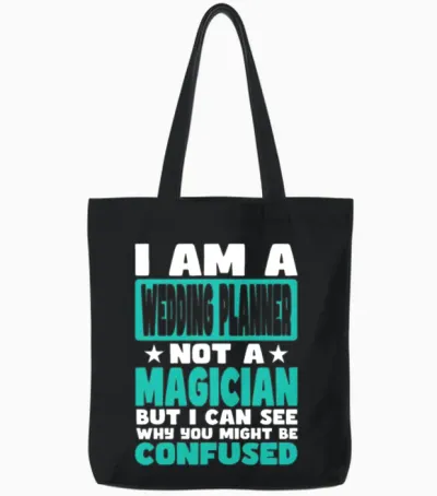 Wedding Planner Tote Bags - Black