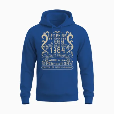 Juin 1984-42 Ans Anniversaire Cadeau Vintage 1984 T-Shirt Haut De Gamme Unisex Hoodie - Royal