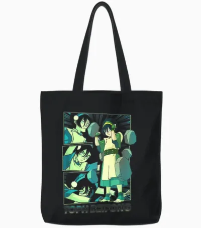 Avatar: the Last Airbender Toph Beifong Earthbending Master Tote Bags - Black