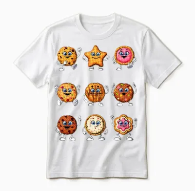 Funny Cookies Unisex T-Shirt - White