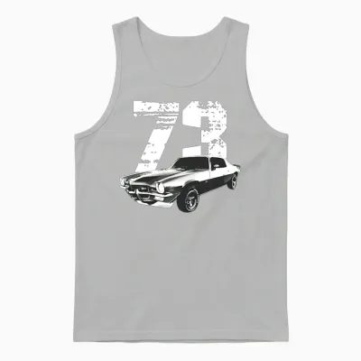 1973 Camaro Z28 Front Three Quarter View Silhouett Unisex Tank Top - Ash