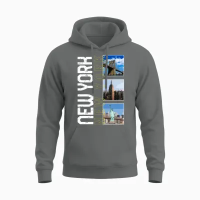 New York Shirt, New York New York Tee, Gift For Unisex Hoodie - Graphite Heather