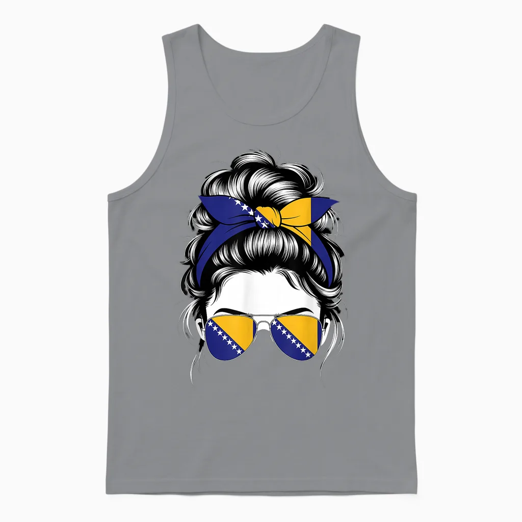 Bosnien Und Herzegowina Flagge Bosnische Wurzeln Unisex Tank Top in Sport Grey