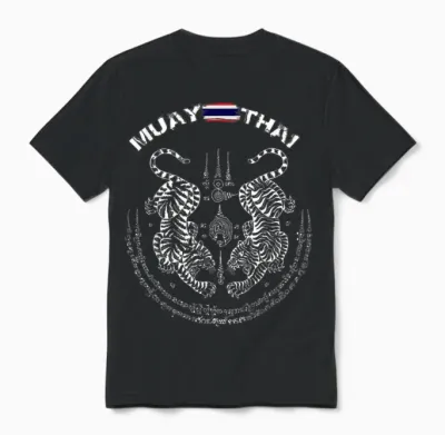 Muay Thai Kickboxing Thailand T-Shirt T-Shirt, Black, S Unisex T-Shirt - Black