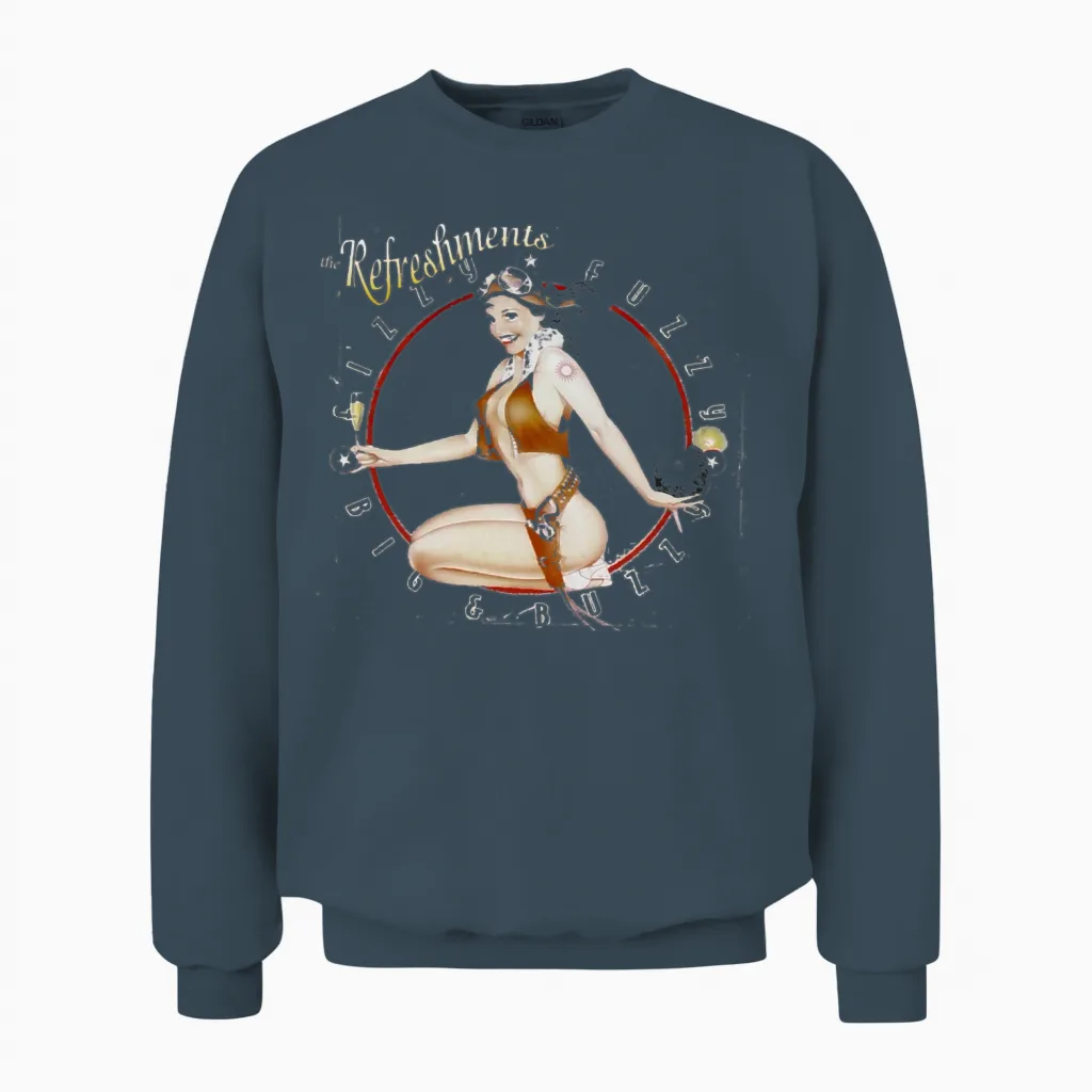 Vintage Worn the Refreshments Unisex Sweatshirt in Dark Heather