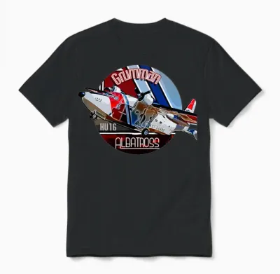 Grumman Hu-16 Albatross Coast Guard Aircraft Unisex T-Shirt - Black