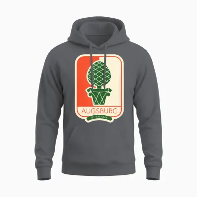 Augsburg – Germany T-Shirt, Black Unisex Hoodie - Charcoal
