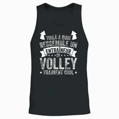 Coach Volleyball Un Entraîneur De Volley Vraiment Cool Unisex Tank Top - Black