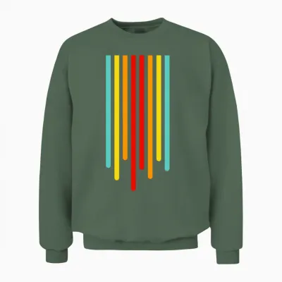 Retro Colors Unisex Sweatshirt - Military Green