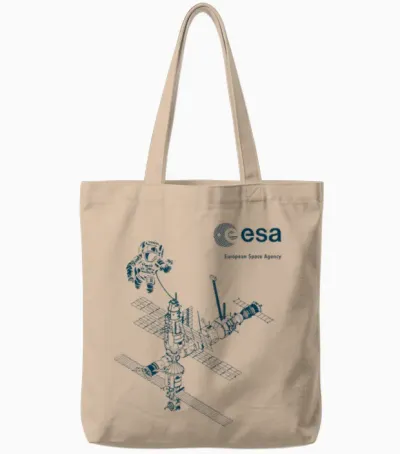 Esa Iss Internationale Raumstation Astronaut Blau Esa Iss Internationale Raumstation Astronaut Tote Bags - Natural
