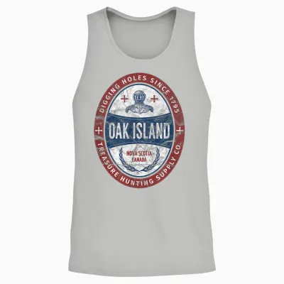 Oak Island Treasure Hunting Retro Templar Knight Treasure Gi Unisex Tank Top - Ash