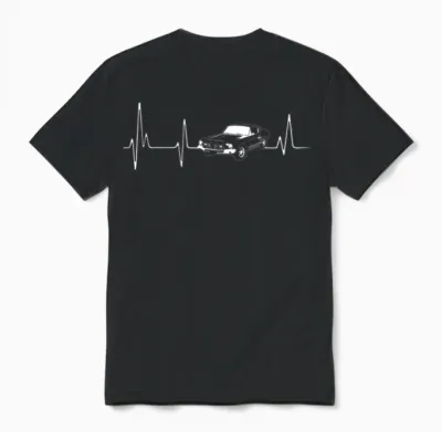 Mustang Classic Car Unisex T-Shirt - Black