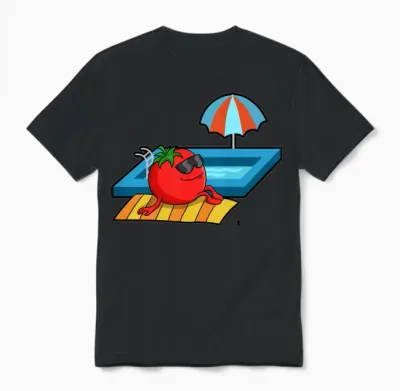 Funny Tomato Outfit Unisex T-Shirt - Black
