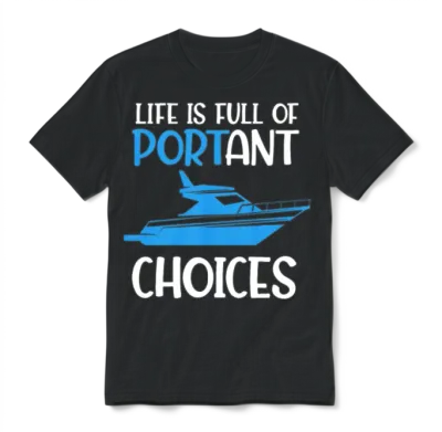 Funny Boating Boat Captain Unisex T-Shirt - Black