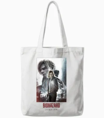 Resident Evil Requiem Leon ＆ Grace Art Fp(w) Tote Bags - White