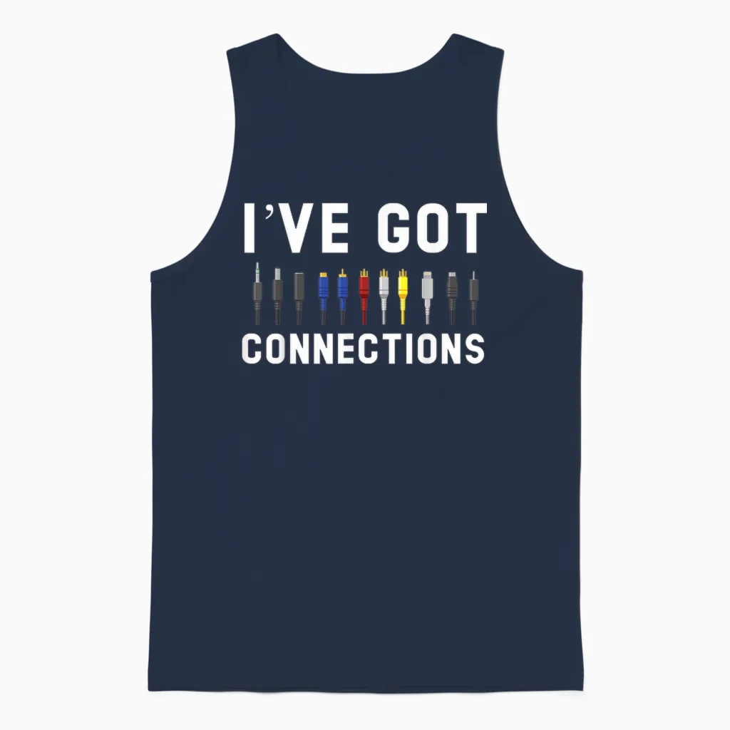 I've Got Connections Information Technology Specialist Unisex Tank Top in Navy