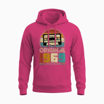 1969 Vintage Birthday Retro Vintage Men Women Gift T-Shirt, Black, S Unisex Hoodie - Heliconia