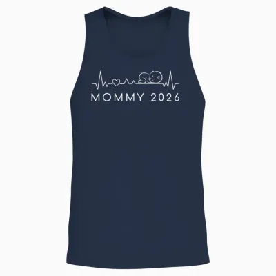 Mommy 2026 Baby Ankündigung for Soon to Be World's Best Mom Unisex Tank Top - Navy