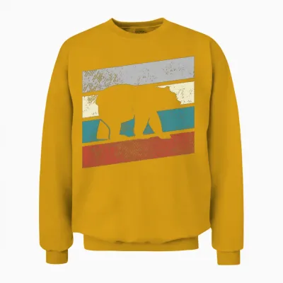 Bear Retro Unisex Sweatshirt - Gold