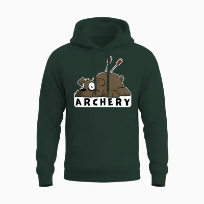 Funny Archery Sticker and Shirt Kilboe Comic Unisex Hoodie - Forest