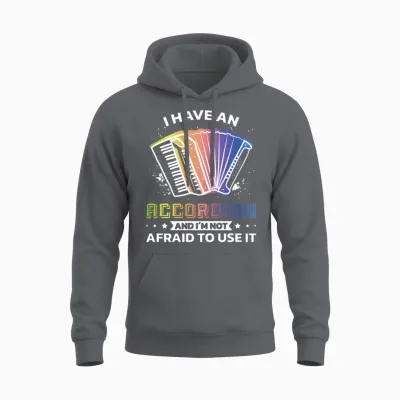 Piehharmonika Musician Folk Music Musik Accordion Unisex Hoodie - Charcoal