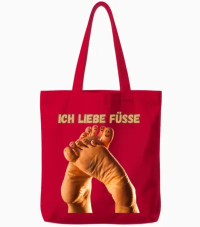 I Love Feet Cooles Design Für Fußliebhaber Oder Podologen Tote Bags - Red