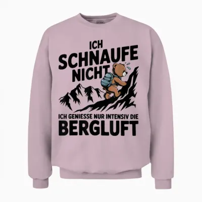 Ich Schnaufe Nicht Ich Genieße Nur Intensiv Die Berluft Unisex Sweatshirt - Light Pink