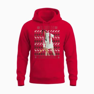 Sorry Merica's Full Funny Trump Ugly Christmas Unisex Hoodie - Red