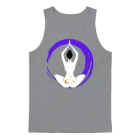Zen Spiritual Silhouette Purple Unisex Tank Top - Sport Grey – 1