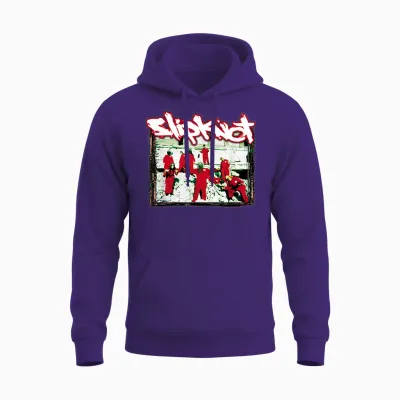 Offiziell Slipknot Rote Jumpsuits Retro Nu Metal Band Unisex Hoodie - Purple