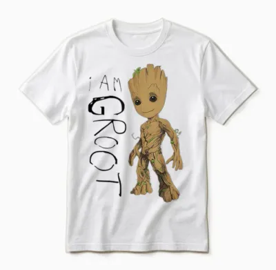 Guardians of the Galaxy Vol.2 I Am Groot Scribbles Unisex T-Shirt - White