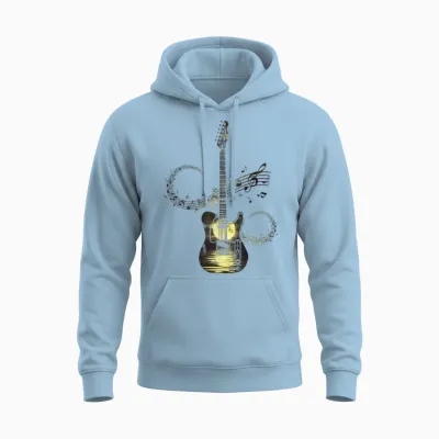 Gitarre Geschenke Gitarrenspieler Gitarristen Guitar Player Unisex Hoodie - Light Blue