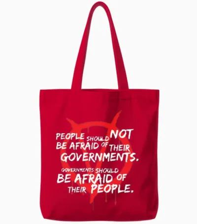 V for Vendetta Tote Bags - Red