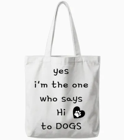 Dogs Tote Bags - White