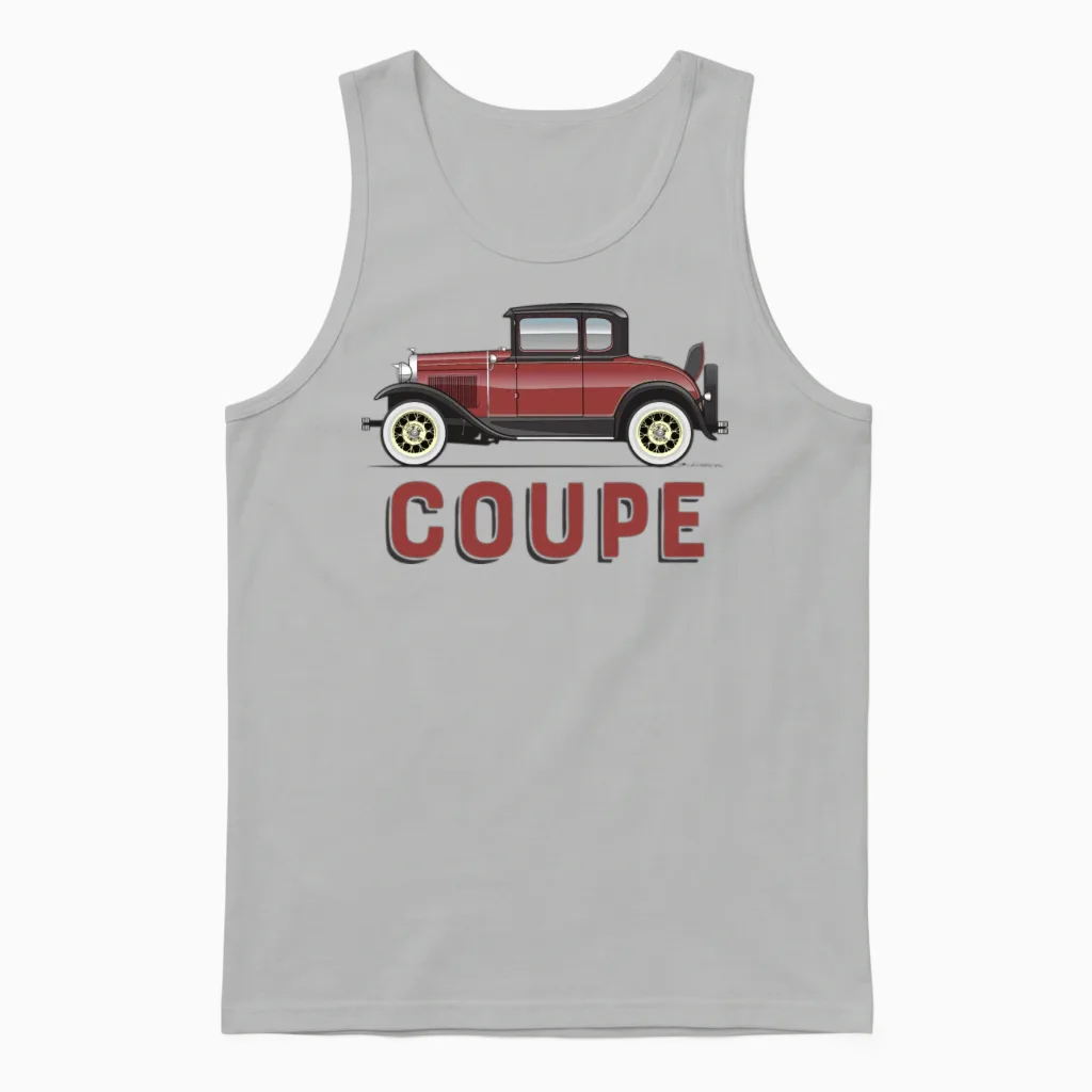 Coupe Maroon Unisex Tank Top in Ash