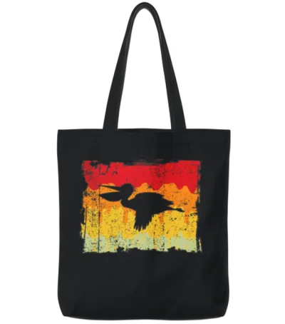 Pelican Retro Tote Bags - Black