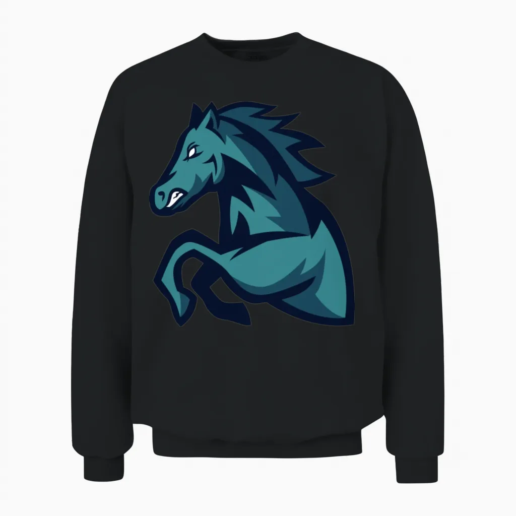 Horse Lovers Gift Unisex Sweatshirt in Black