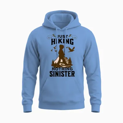 Just Hiking Unisex Hoodie - Carolina Blue