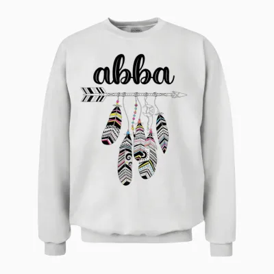 Abba Name Women's Men's Children's Abba Birthday Shirt Gift Abba Name T-Shirt, White Unisex Sweatshirt - White