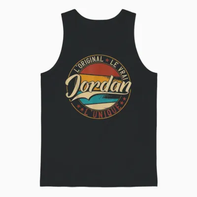 Jordan the Original the True the Unique Mens & Boys T-Shirt, Black, S Unisex Tank Top - Black