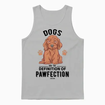 Cute Dog Unisex Tank Top - Ash